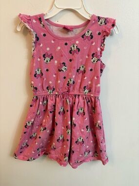 4/30$ Disney Girls' Pink Minnie Mouse Print Dress 4 years